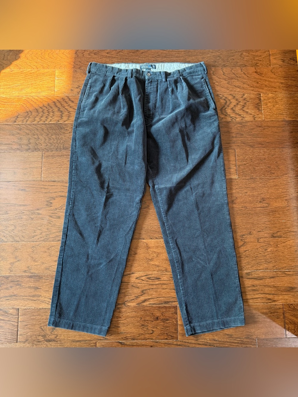 Vintage Polo Ralph Lauren Men’s Andrew Pant Corduroy 40x32 Black Pleated. Tag sa